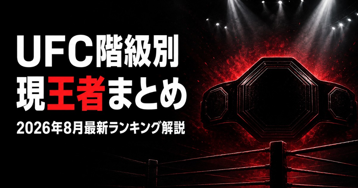 UFC階級別ランキング｜現王者・注目選手まとめ【2026】